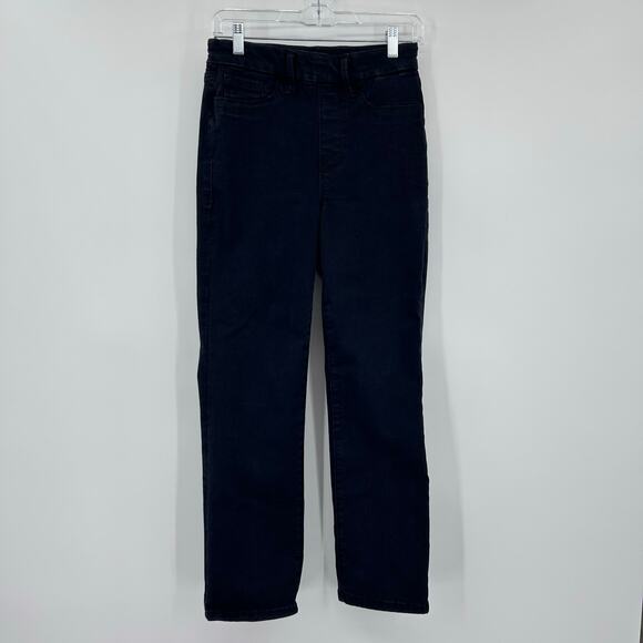 Good American Power Stretch Pull‑On Straight Jeans Black Sculpting Womens Sz S - Picture 3 of 10